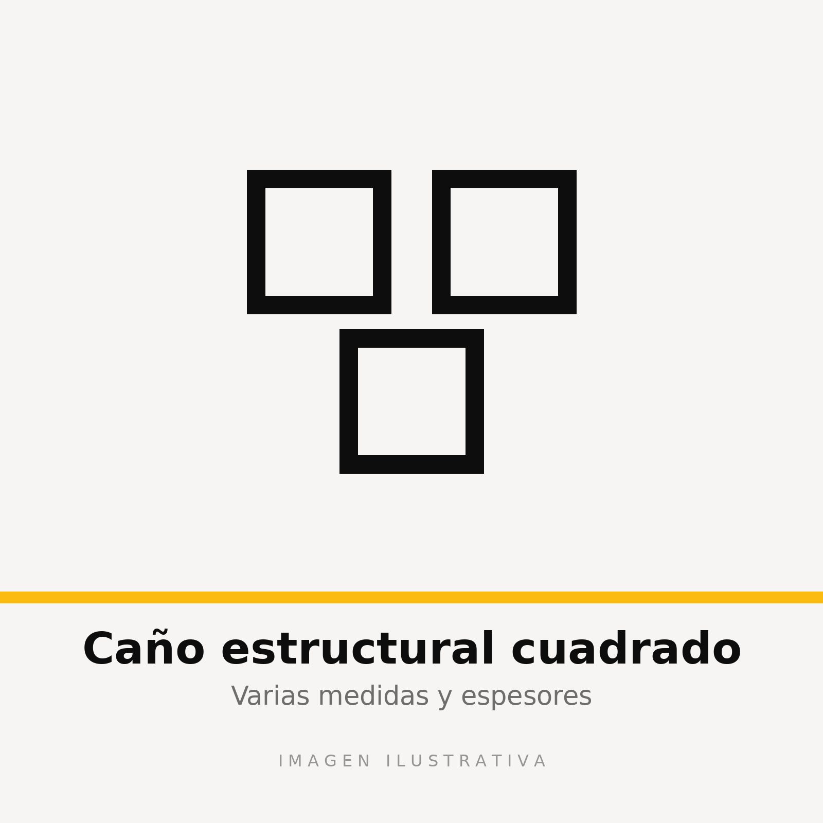 CAÑO CUADRADO 120x120x2.00x6000 (imagen ilustrativa)