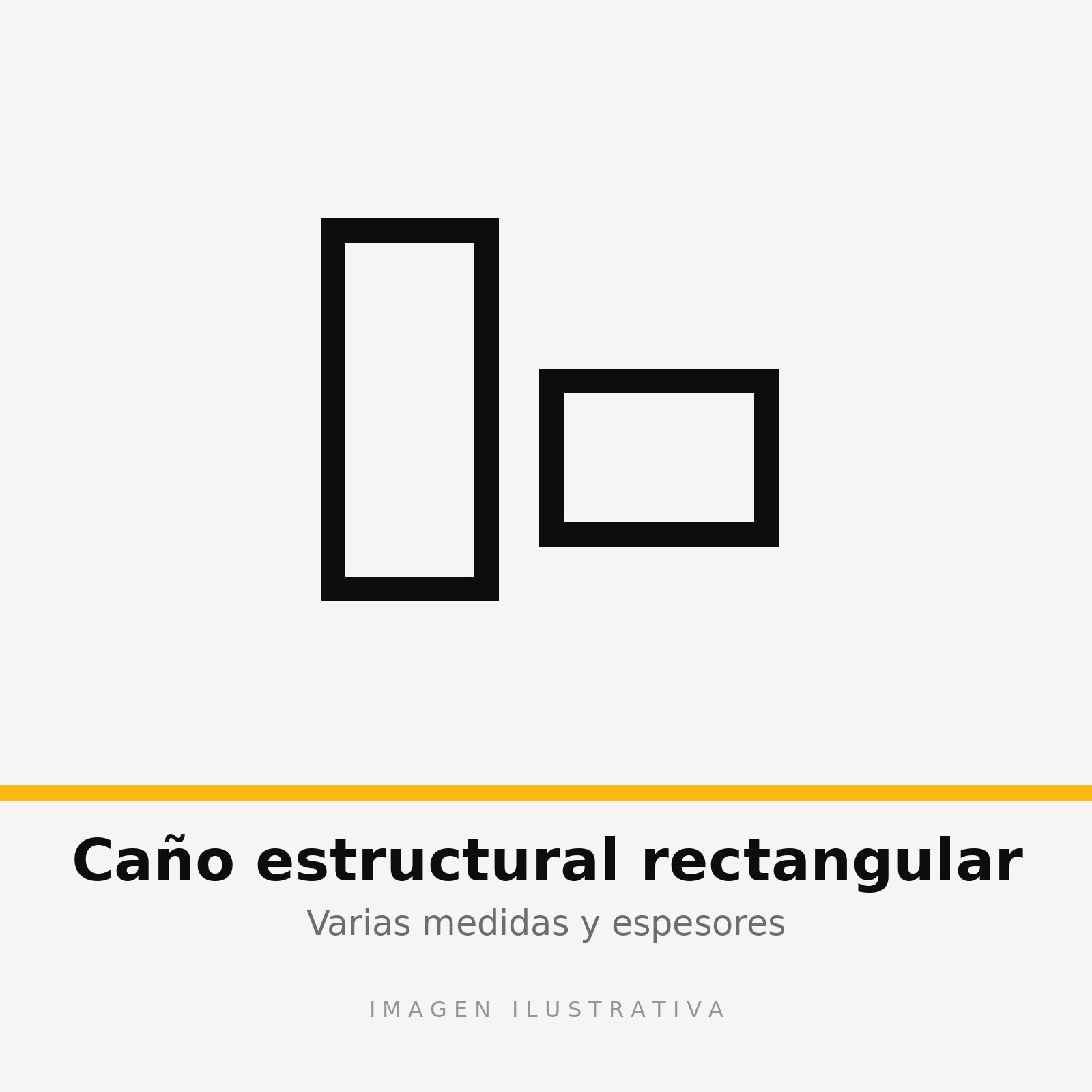 CAÑO RECTANGULAR 60x30x1.25x6000 (imagen ilustrativa)