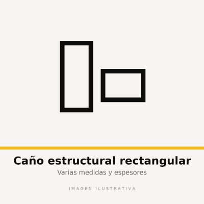 CAÑO RECTANGULAR 100x20x1.25x6000 (imagen ilustrativa)