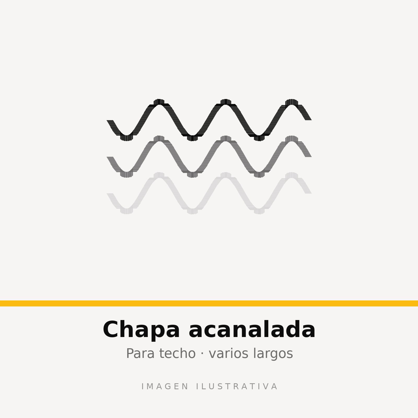 CHAPA ACANA CINCA 25 NEGRA x 3.0 Mts (imagen ilustrativa)