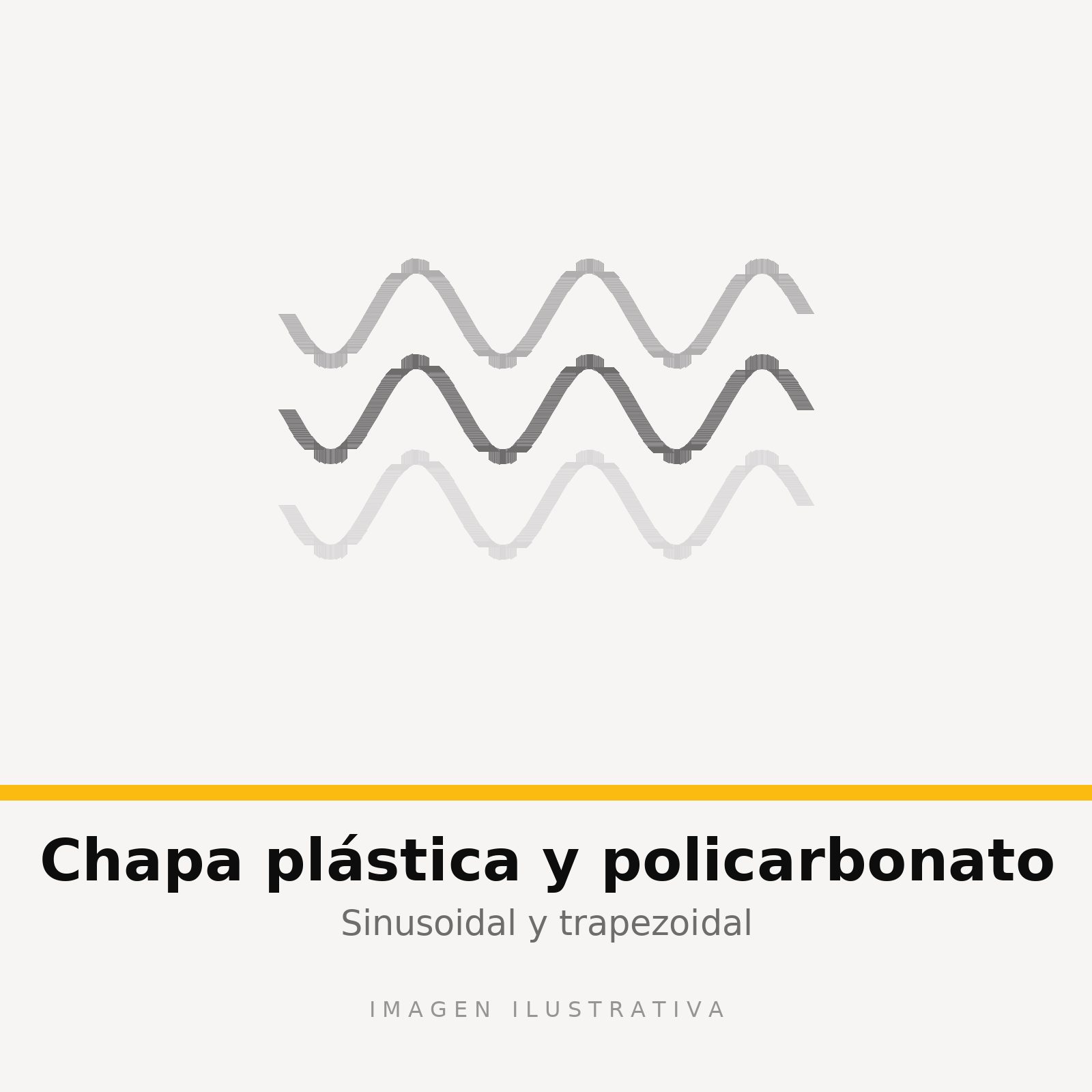 POLIC. SINUSOIDAL 0.6mm INCOLORO X MT (imagen ilustrativa)
