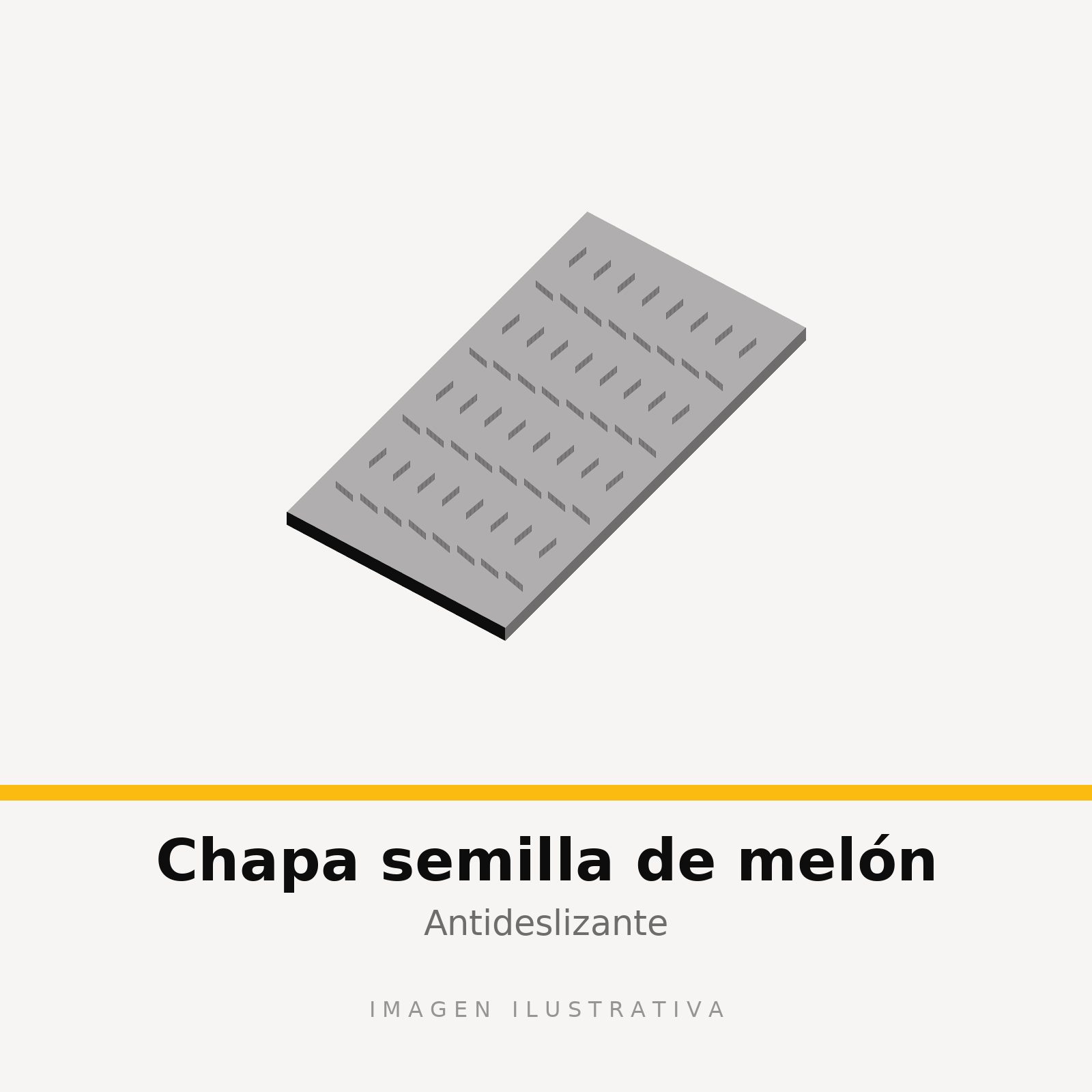 CHAPA SEMILLA MELON 3/16 (4.7) 1500x6000 (imagen ilustrativa)