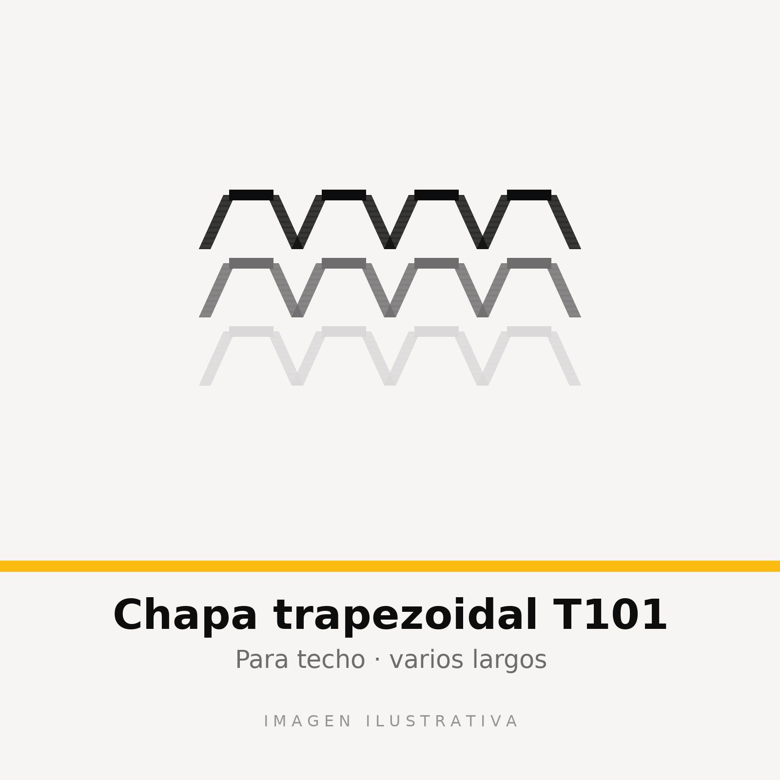 CHAPA T101 CINCA 25 GRIS x mt (imagen ilustrativa)