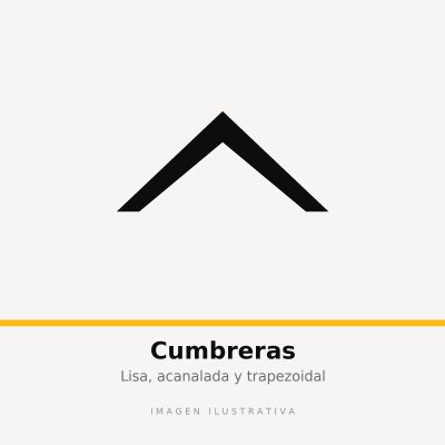CUMBRERA ACANALADA CINC x 1.22 (PAR) (imagen ilustrativa)