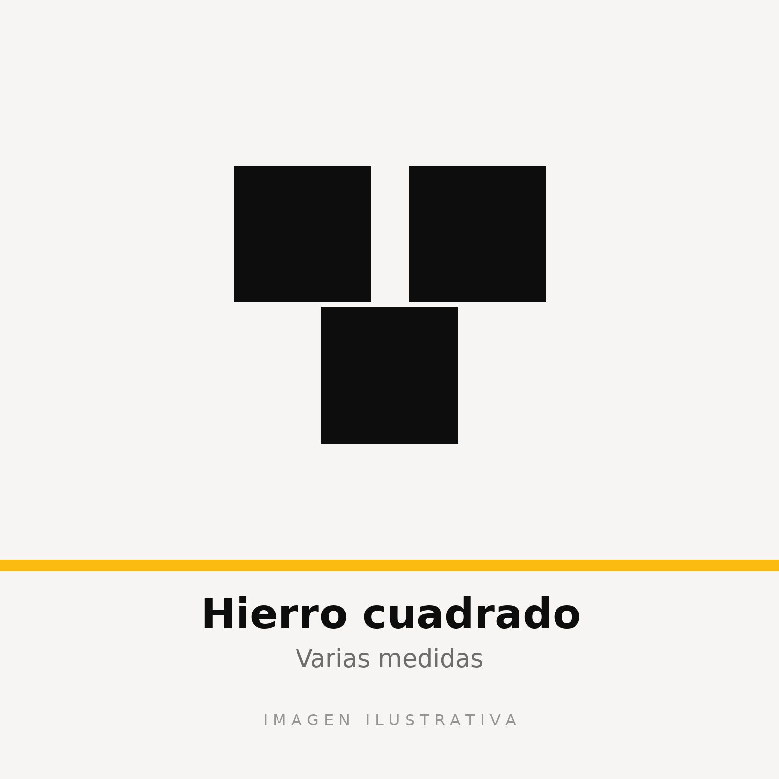 HIERRO CUADRADO 1 (BLC 25.40x6000) (imagen ilustrativa)