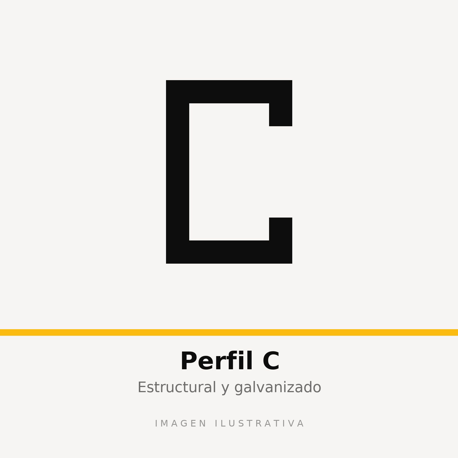 PERFIL C 100x45x10x2.00 LAC (imagen ilustrativa)