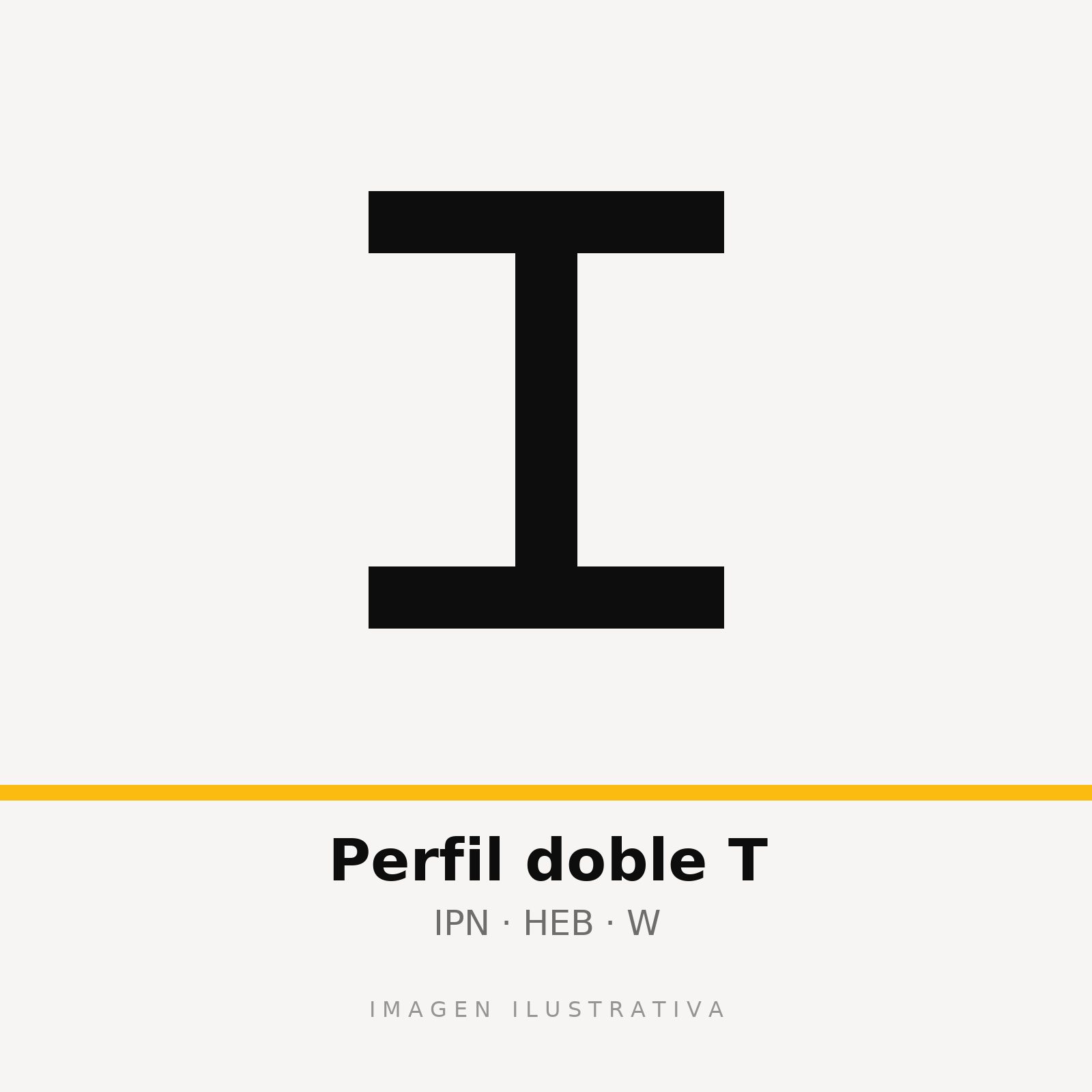 PERFIL HEB GREY 100 X MT (imagen ilustrativa)