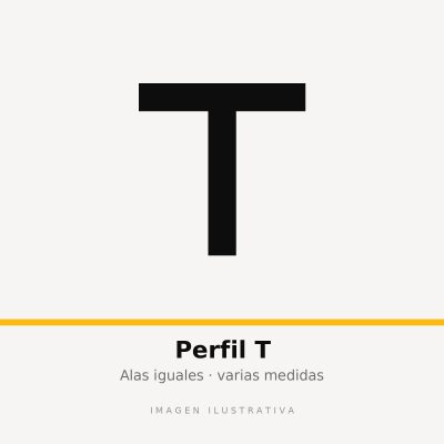 PERFIL T 1 1/4 x 1/8 (31.75x03.20x6000) (imagen ilustrativa)