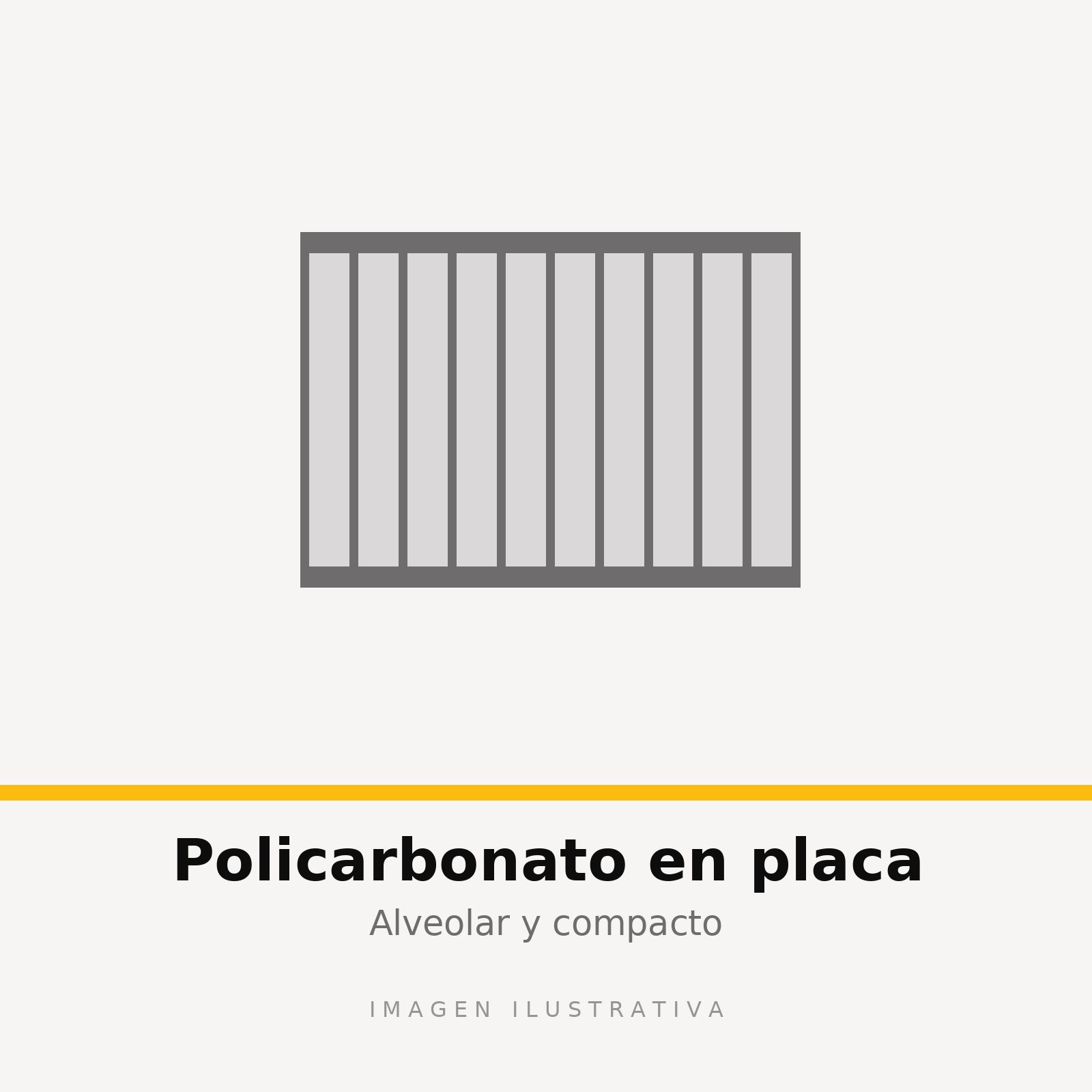 POLICARBONATO PERFIL U 8/10 X 2.10 (imagen ilustrativa)