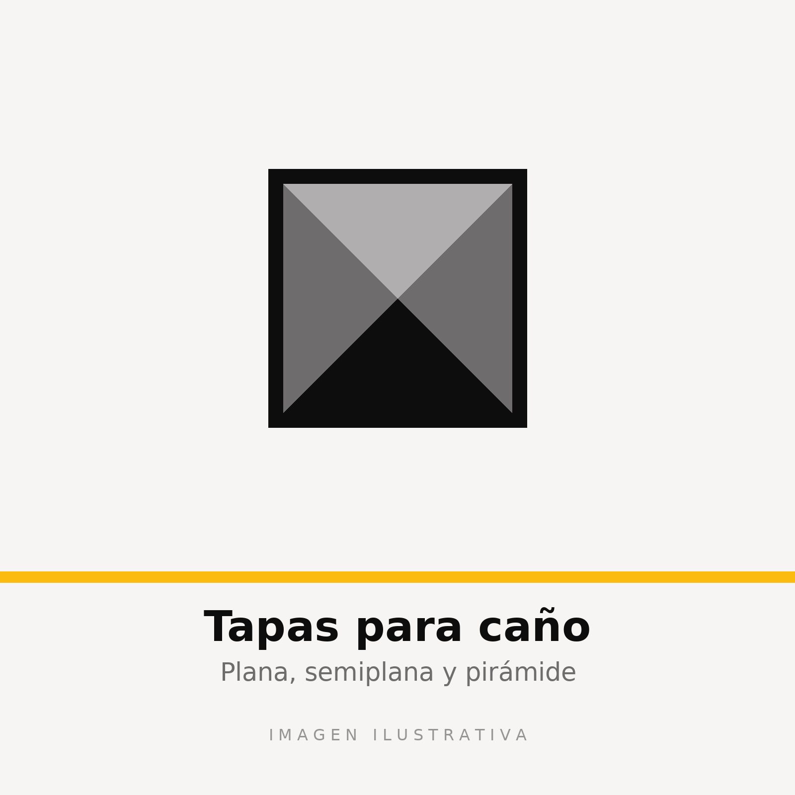 TAPA PIRAMIDE PLEGADA 100X100 Art.10-125 (imagen ilustrativa)