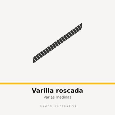 VARILLA ROSCADA ZINC 1/4 (imagen ilustrativa)
